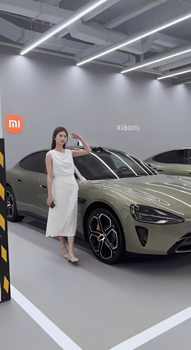 主质量都这么高的吗？仙女也就长这样吧pg电子免费模拟器小米SU7的美女车(图5)